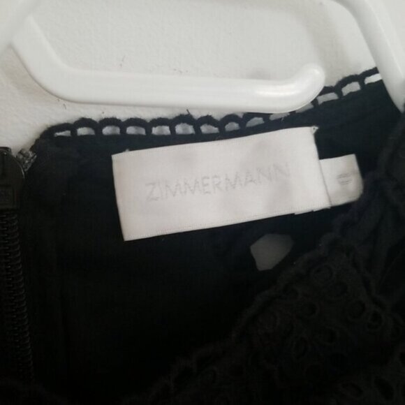 Zimmermann Helm Circles Flutter Dress Black b179 - Picture 5 of 14